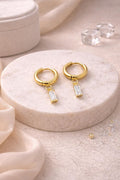 Crystal Drop Hoop