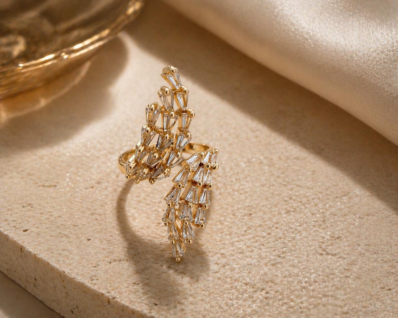 Aurora Cascade Crystal Ring