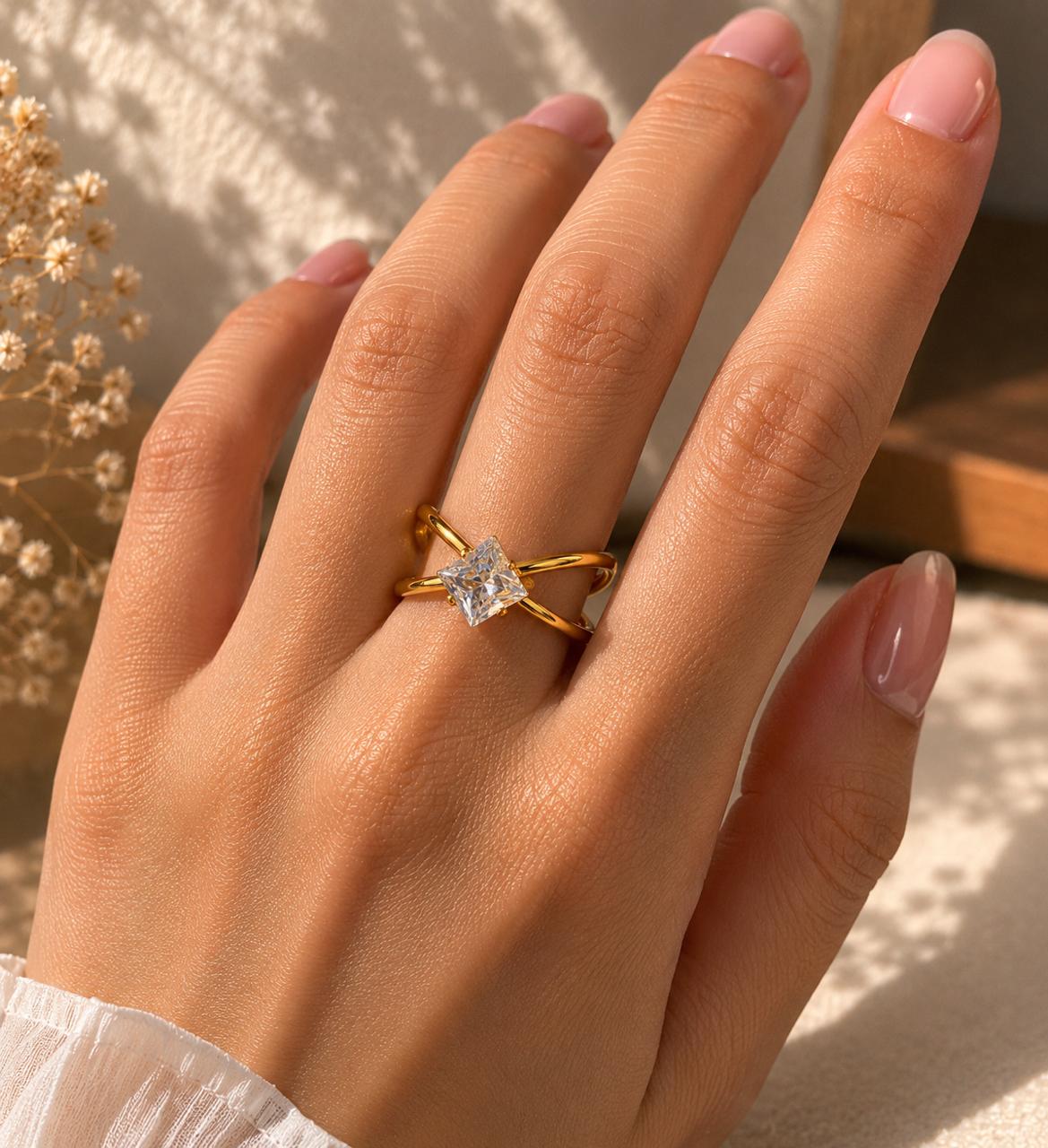 Celeste Criss-Cross Ring
