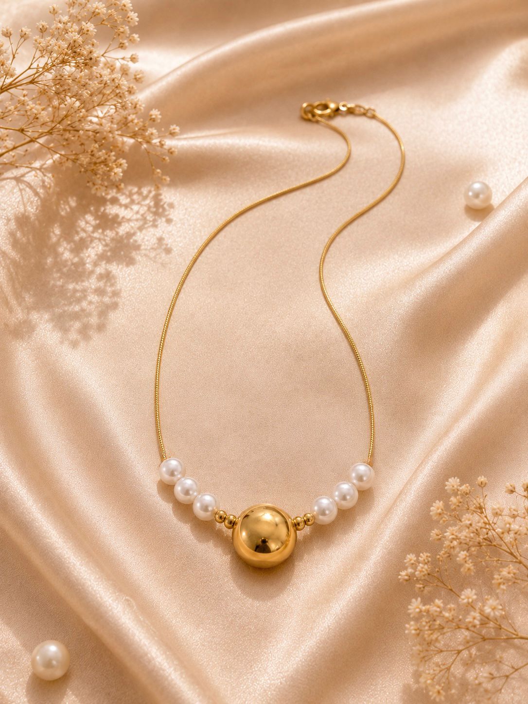 Celeste Pearl Sphere Necklace