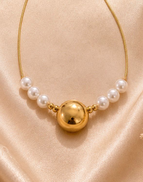 Celeste Pearl Sphere Necklace