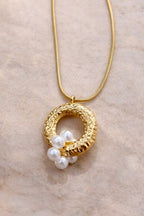 Elysian Pearl Loop Pendant Necklace