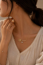 Verde Crystal Leaf Necklace