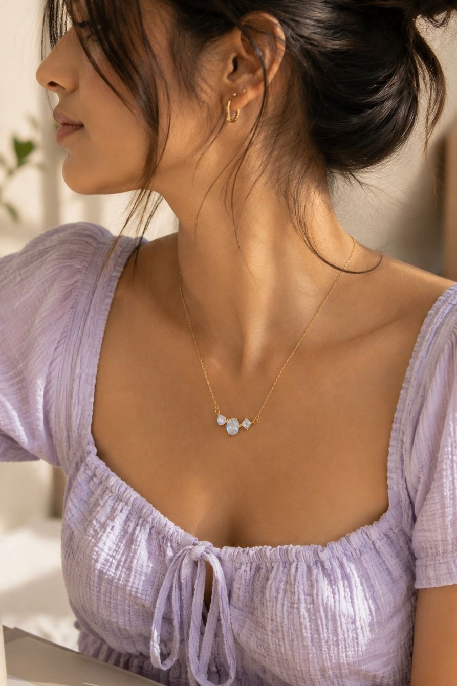 Trilogy Crystal Necklace