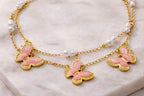 Butterfly Pearl Layer Bracelet