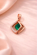 Emerald Halo Pendant
