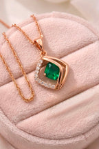 Emerald Halo Pendant