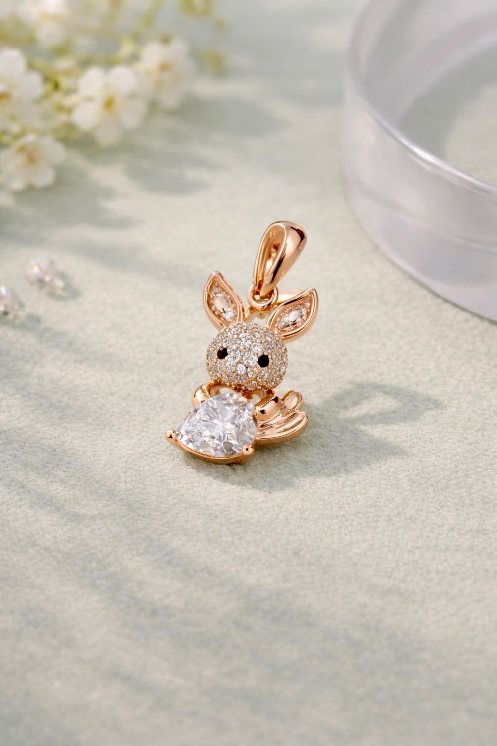 Crystal Bunny Pendant