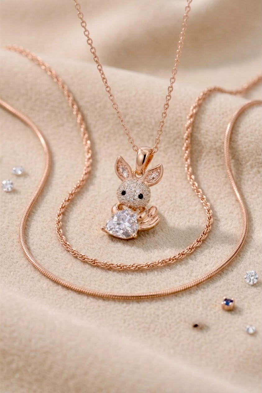 Crystal Bunny Pendant