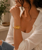 Bloom Statement Bangle Bracelet