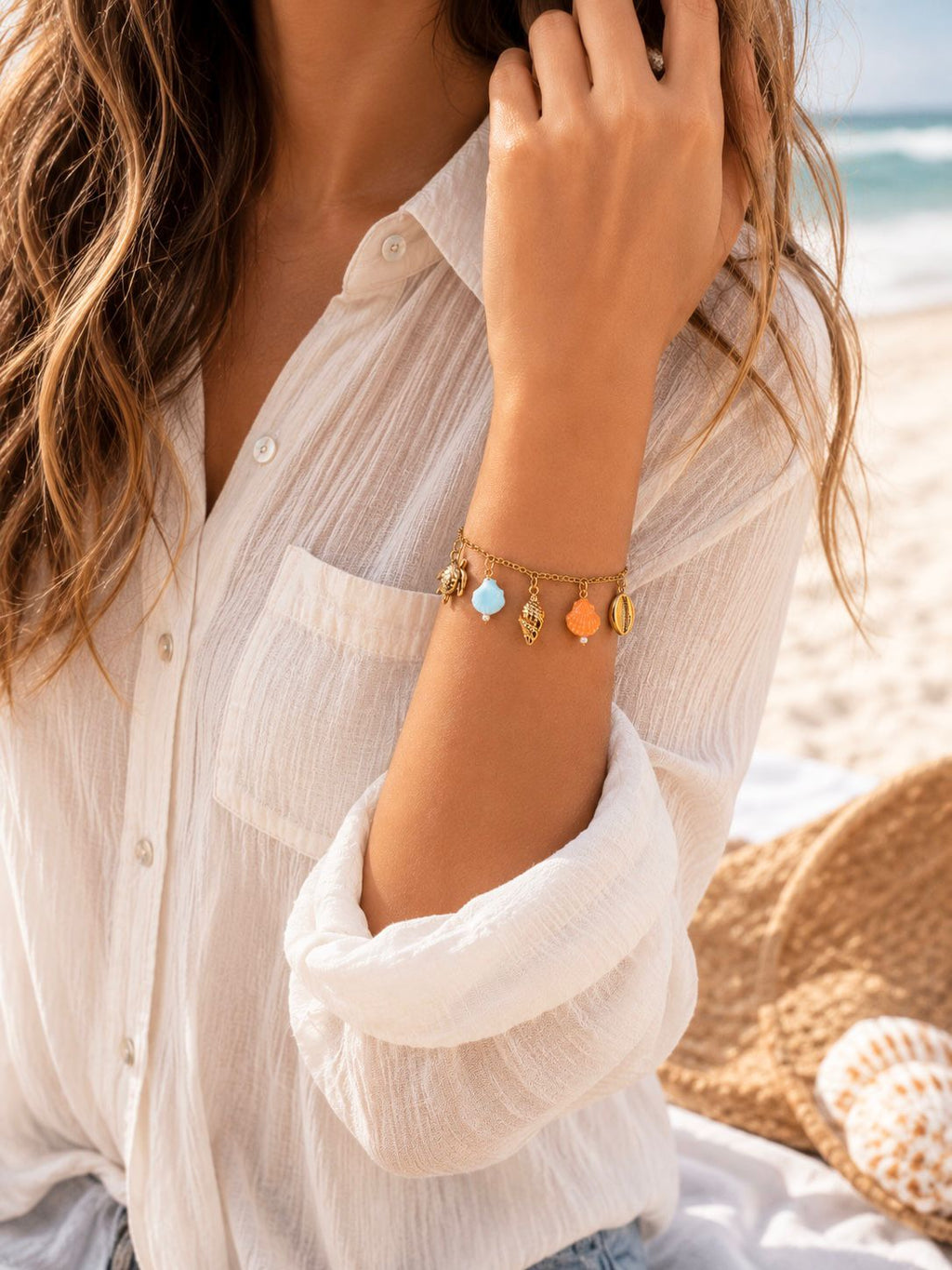 Ocean Charm Chain Bracelet