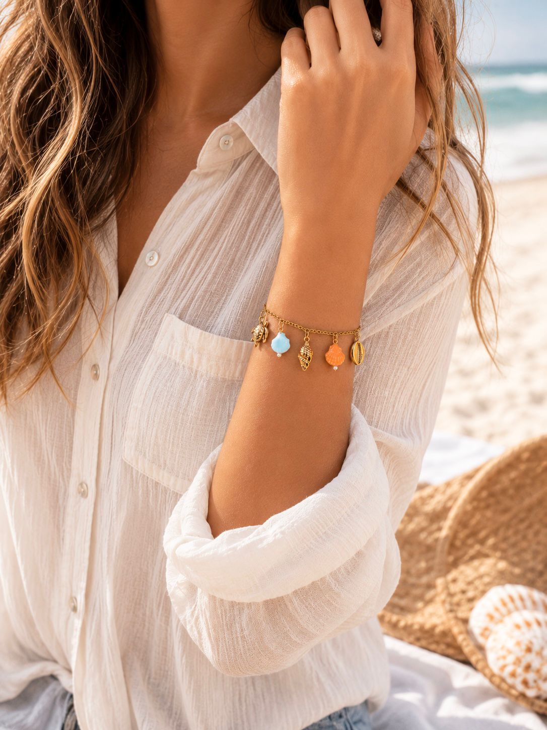 Ocean Charm Chain Bracelet