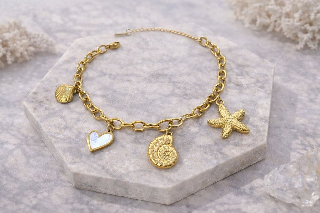 Ocean Charm Link Bracelet