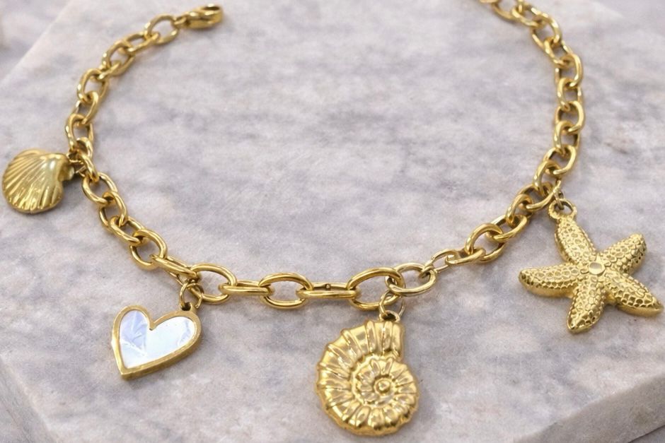 Ocean Charm Link Bracelet