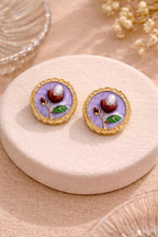 Vintage Bloom Enamel Stud