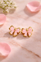 Blush Bow Stud