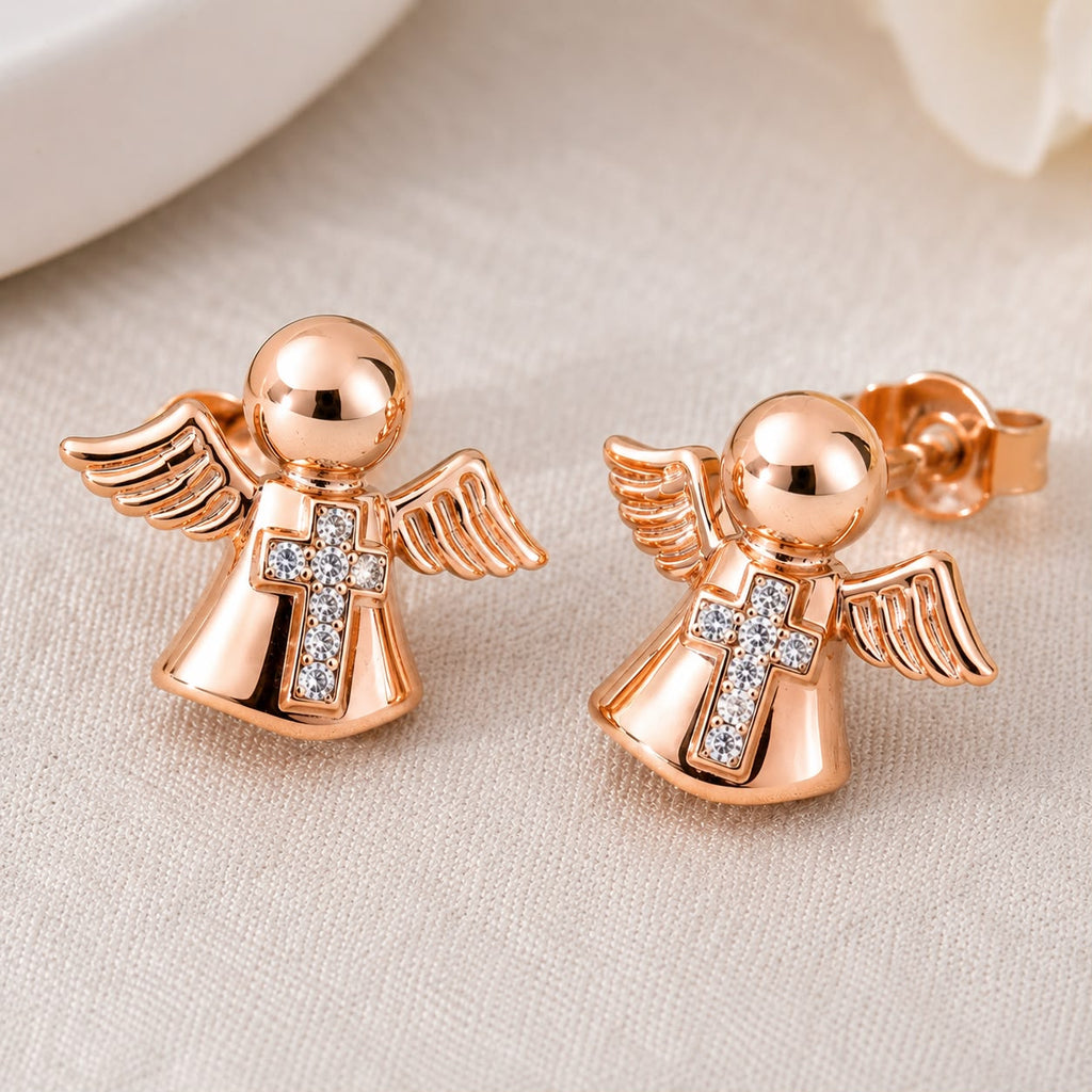 Rose Angel Blessing Studs
