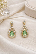 Emerald Glow Drop Studs