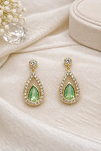 Emerald Glow Drop Studs
