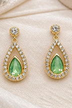 Emerald Glow Drop Studs