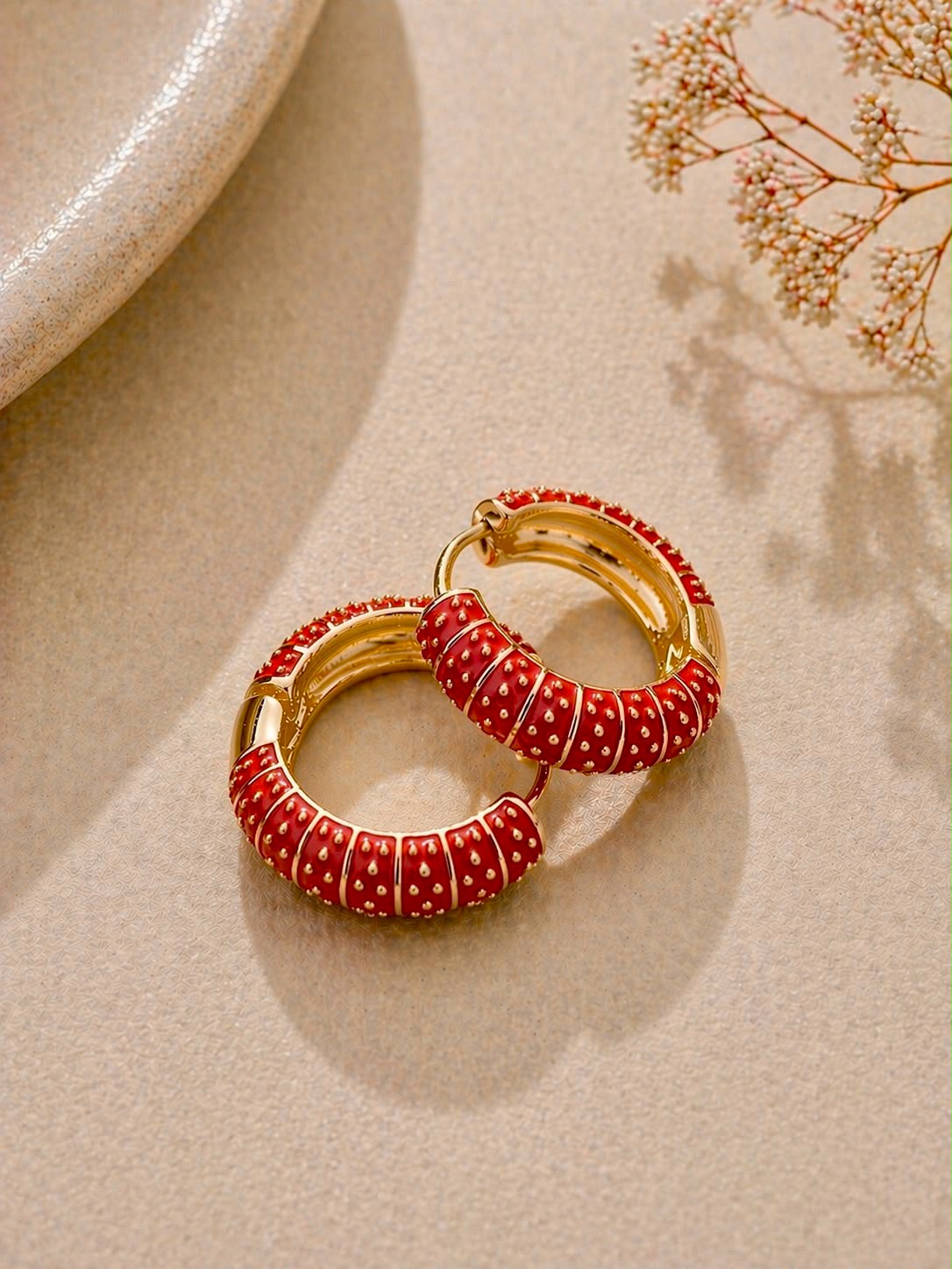 Red Enamel Hoop