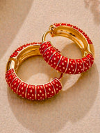 Red Enamel Hoop