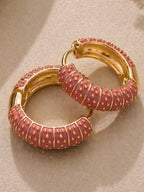 Blush Pink Enamel Hoop