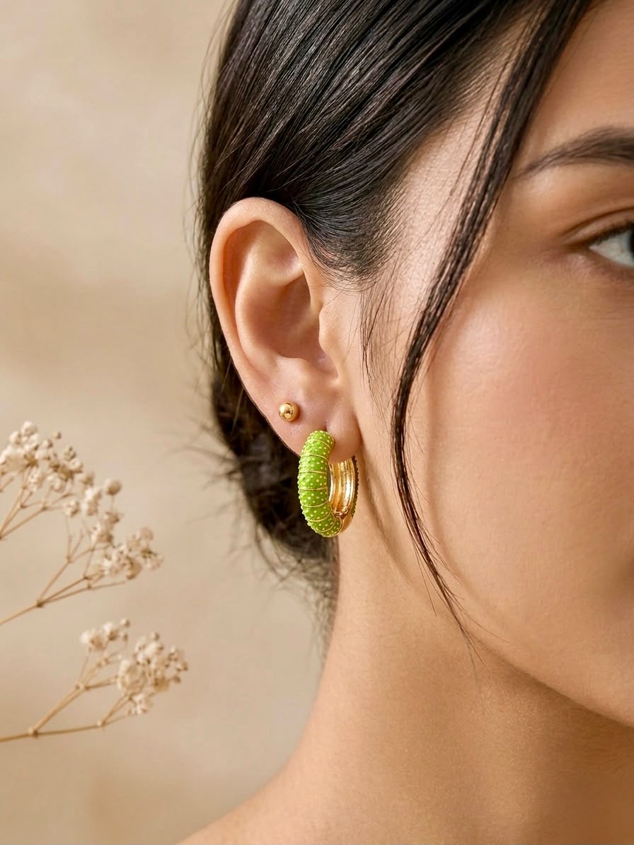 Green Enamel Hoop