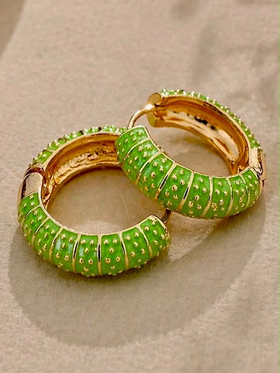 Green Enamel Hoop