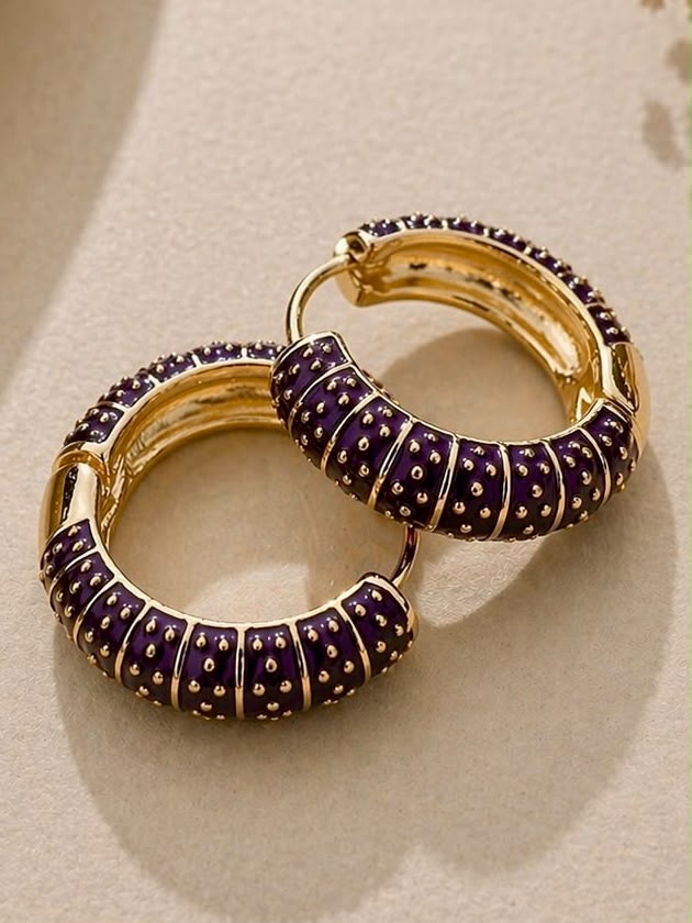 Purple Enamel Hoop