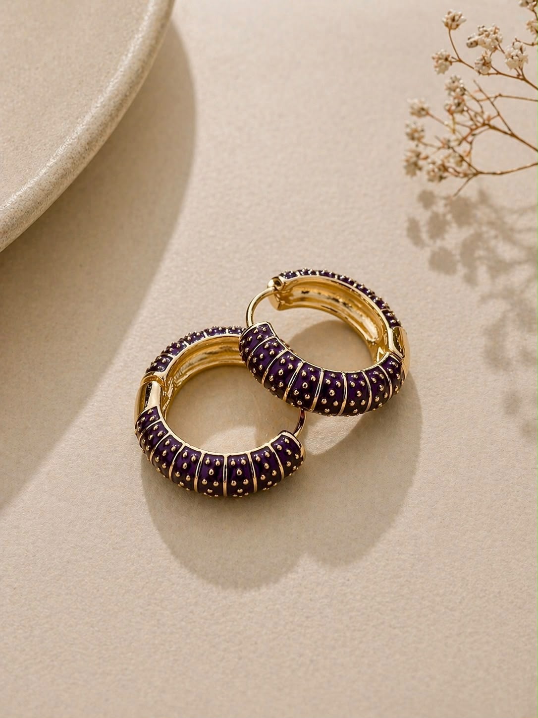 Purple Enamel Hoop