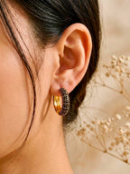 Black Enamel Hoop