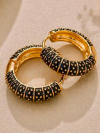 Black Enamel Hoop