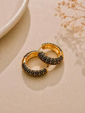 Black Enamel Hoop