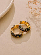 Black Enamel Hoop