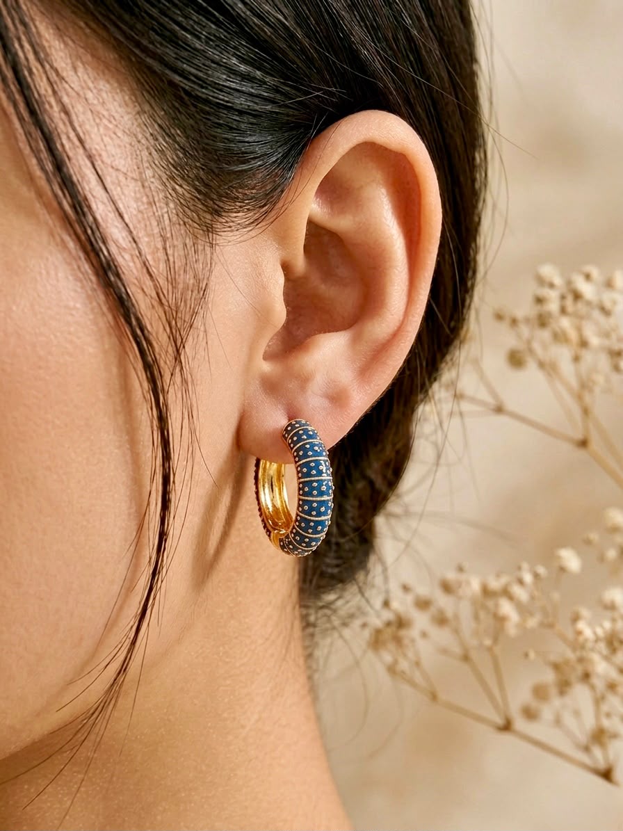 Blue Enamel Hoop