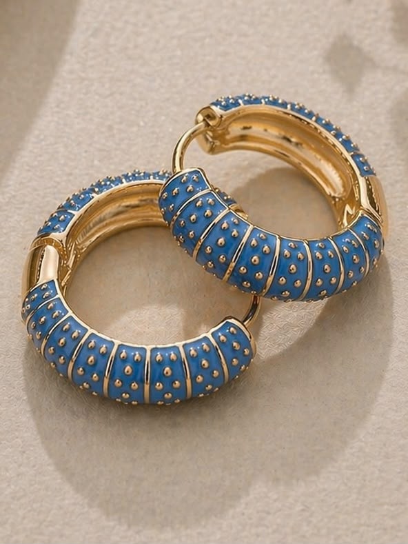 Blue Enamel Hoop