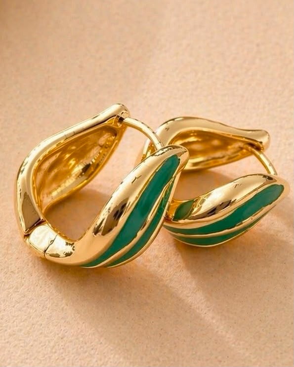 Green Stroke Enamel Hoop