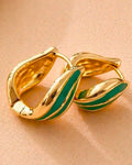 Green Stroke Enamel Hoop