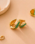 Green Stroke Enamel Hoop