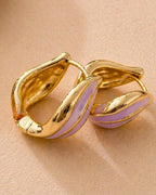 Violet Stroke Enamel Hoop