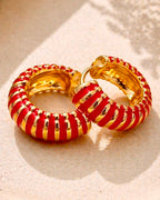 Red Stripe Enamel Hoop