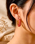 Red Stripe Enamel Hoop