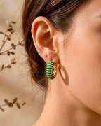 Green Stripe Enamel Hoop