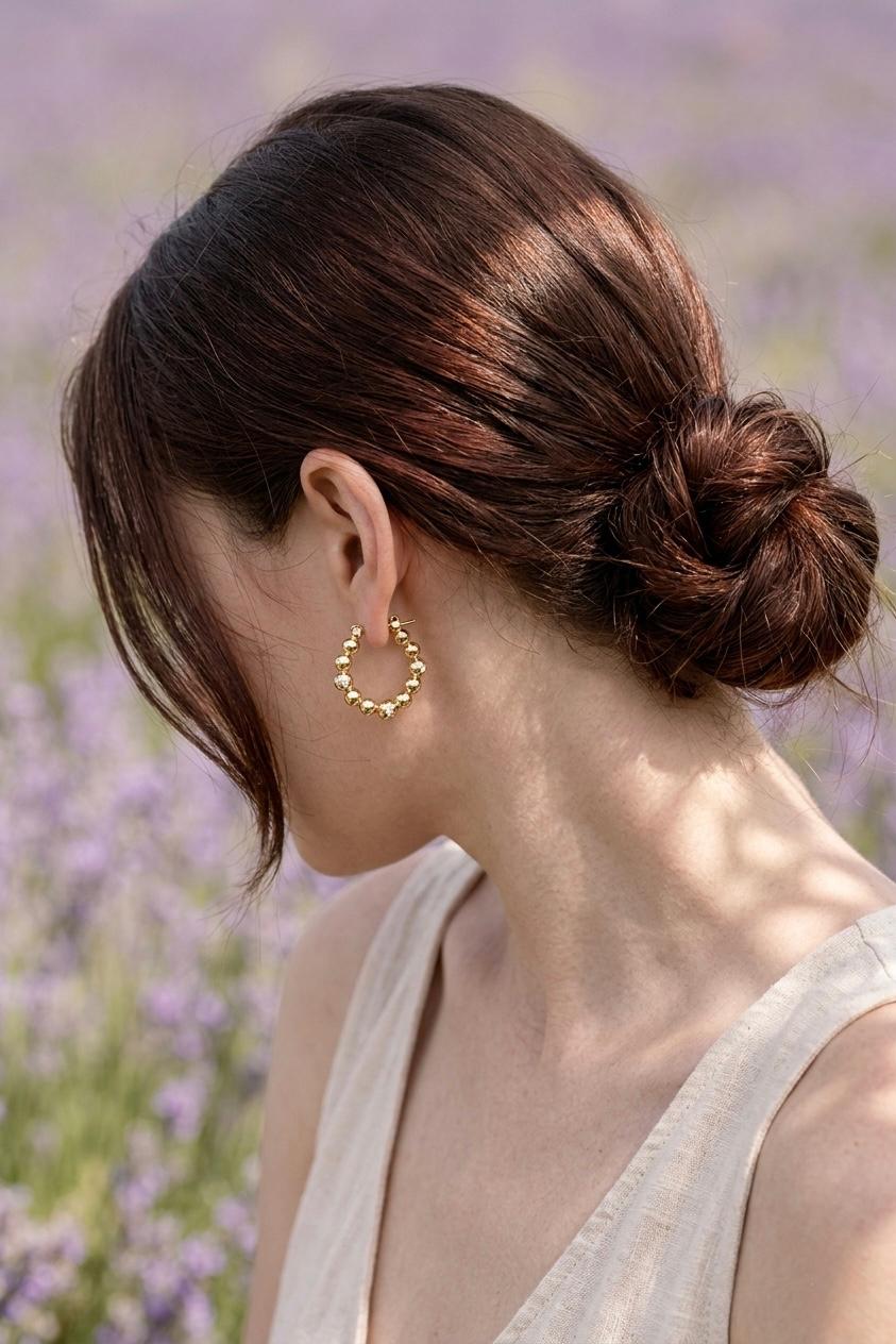 Beaded Hoop Earrings