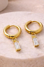 Crystal Drop Hoop