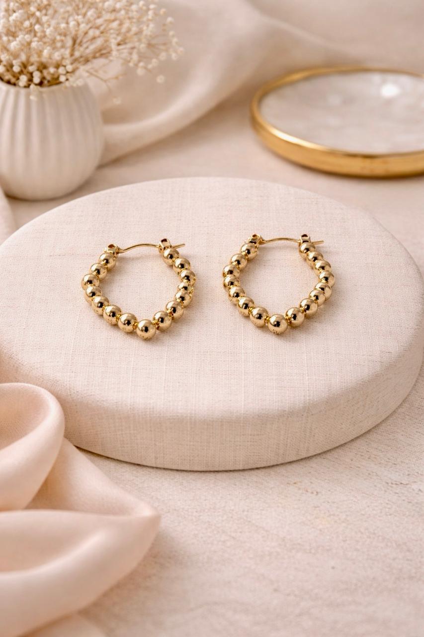 Beaded Hoop Earrings
