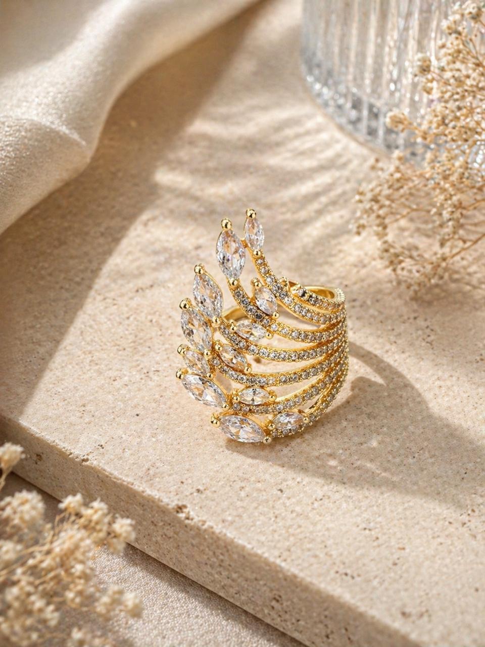 Regalia Crown Crystal Ring