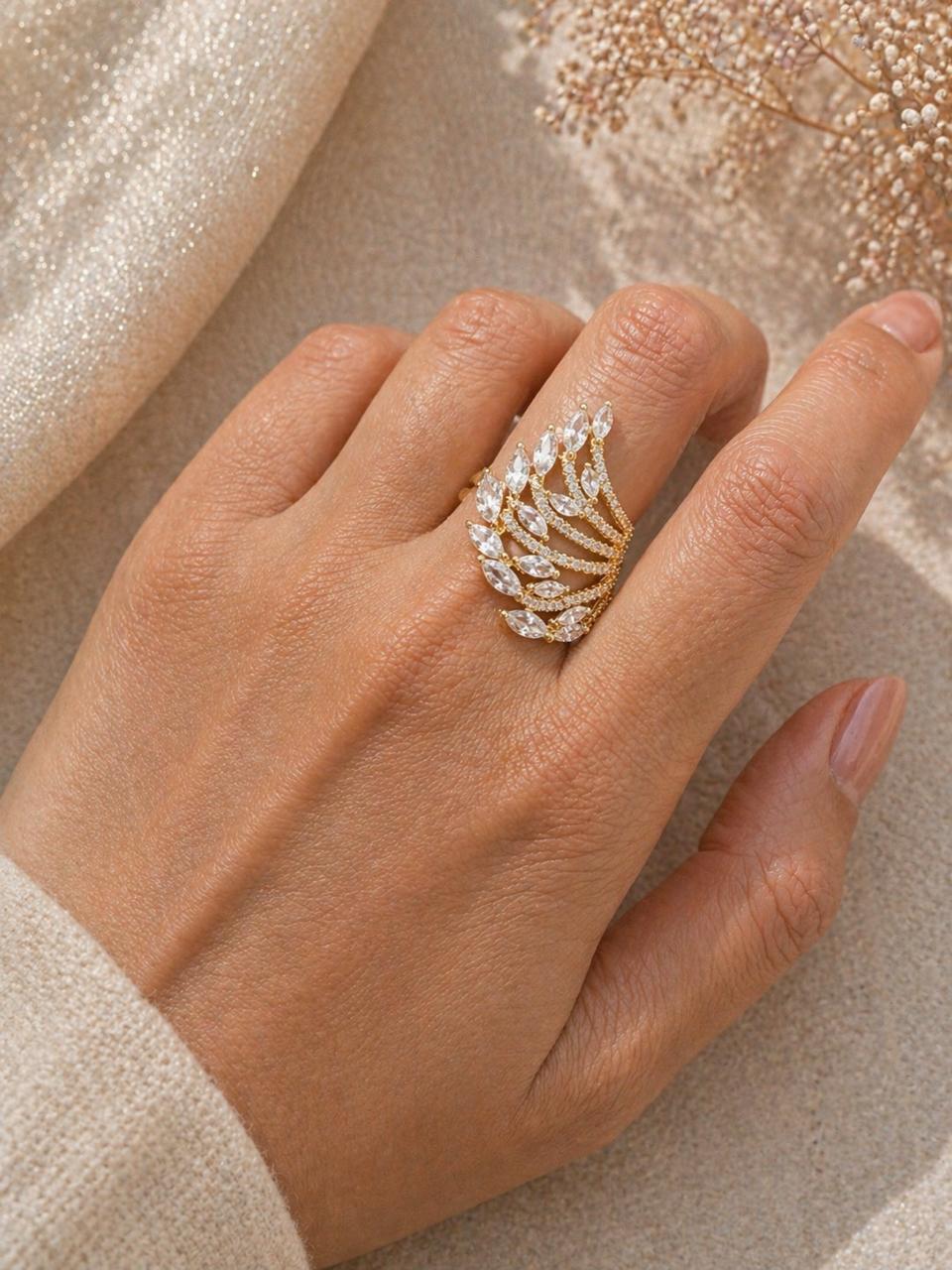 Regalia Crown Crystal Ring