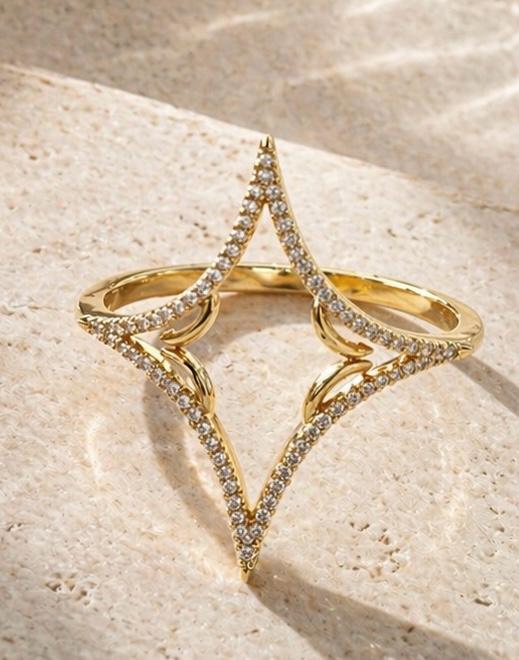 Vera V-Shine Open Ring